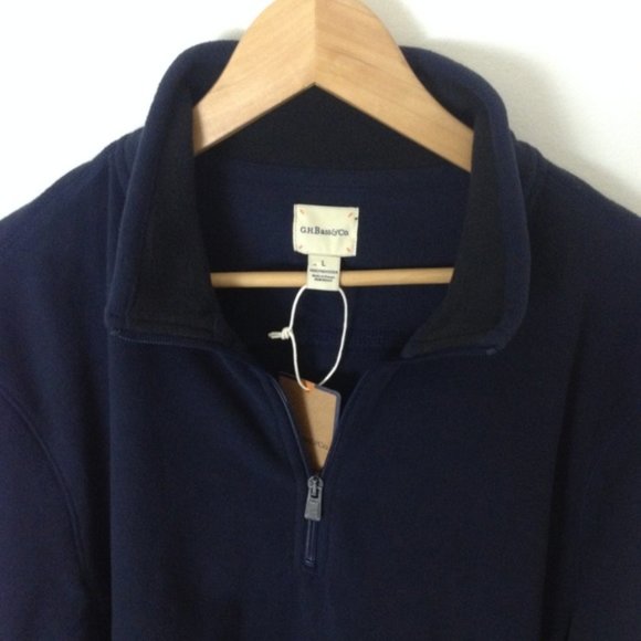 G.H. Bass & Co. Other - G.H. Bass & Co. Fleece L Blue 1/4 Zip Pullover NWT